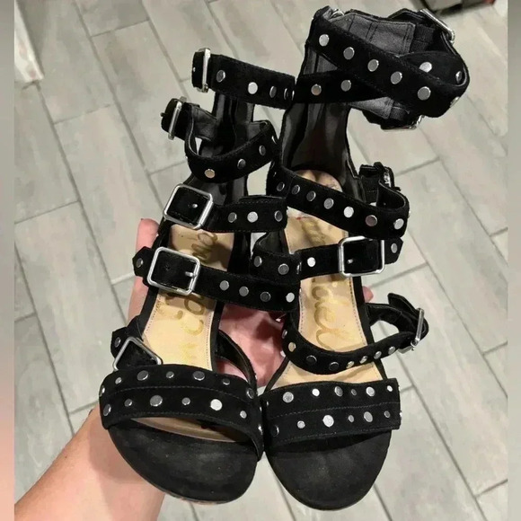 Sam Edelman Your Black Stud Heels Size 6 - Picture 5 of 7